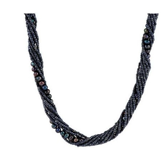 Lee Sands cultured Pearl and glass beads multi strand necklace - Picture 4 of 5